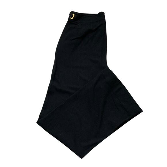 Vintage St John Pant Womens 4 Mid Rise Gold Buckle Minimalist Work Casual Preppy - Picture 8 of 8